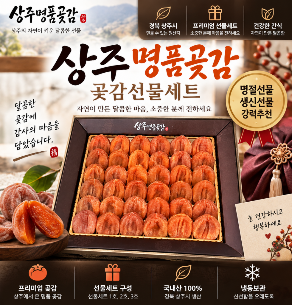 반건시곶감 선물세트｜상주곶감 3호 1.4kg 추석선물 명절 곶감세트 제품 이미지